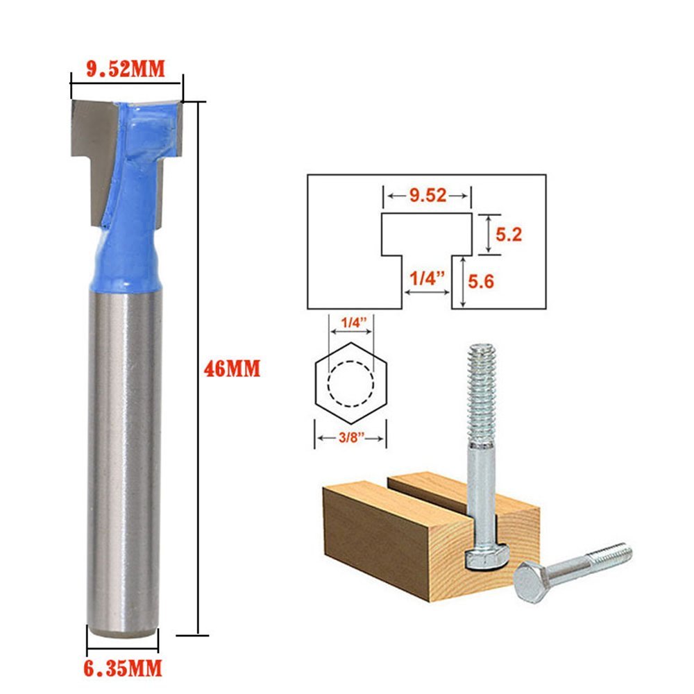 Power Tools Router - A11I 1/4 pollici Gambo T-Slot Cutter