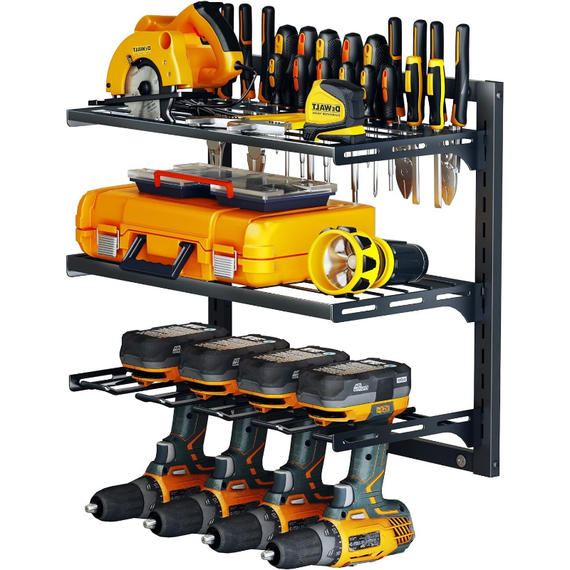 Power Tools Organizer Diy - Scaffale Portautensili a 3 Livelli da