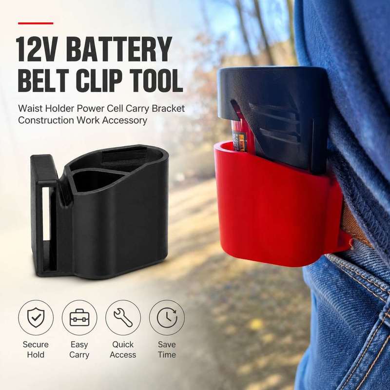 Power Tools For Construction Work - Clip da Cintura per Batteria 12V,